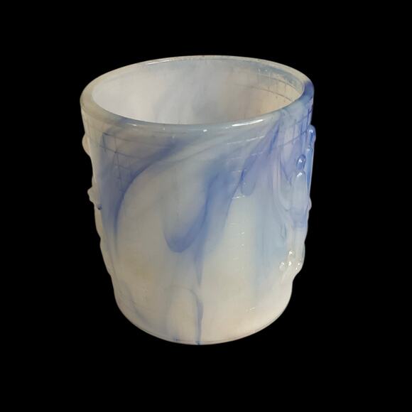 Vintage Akro Agate Mexicali Pickwick Cosmetic Jar, Votive, Succulent Holder - Picture 4 of 8